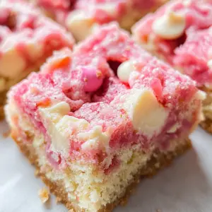 Strawberry White Chocolate Gooey Bars