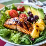 Teriyaki Sesame Grilled Salmon Salad