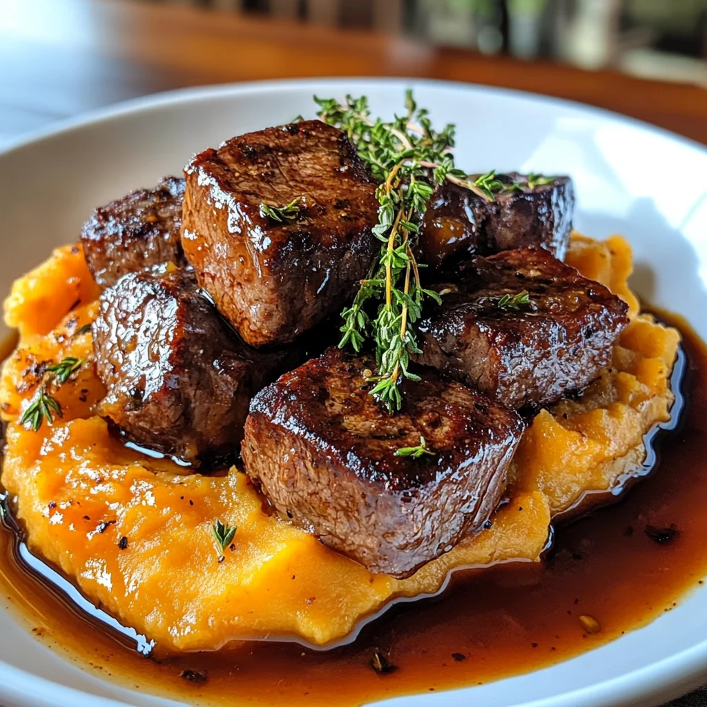 Apple Cider beef with Mashed Sweet Potatoes