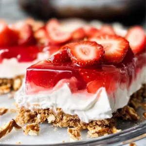 BEST Strawberry Pretzel Jello Salad Recipe