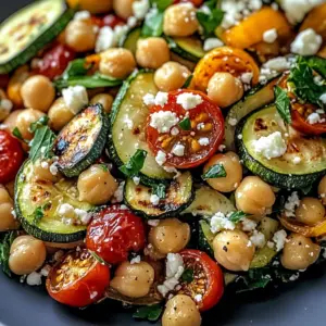 Best Roasted Zucchini Chickpea Salad