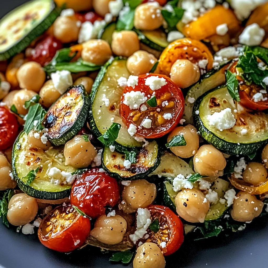 Best Roasted Zucchini Chickpea Salad
