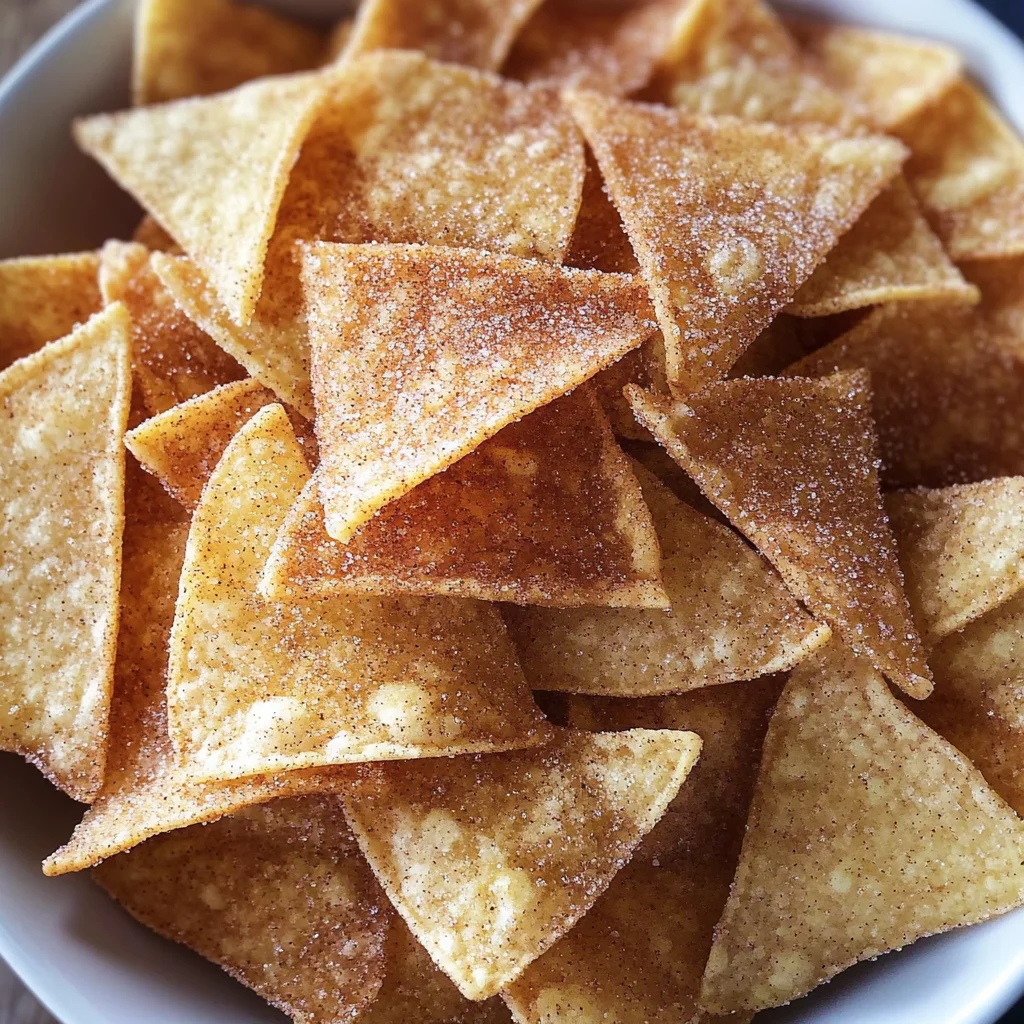 Cinnamon Sugar Tortilla Chips (Oven Baked)