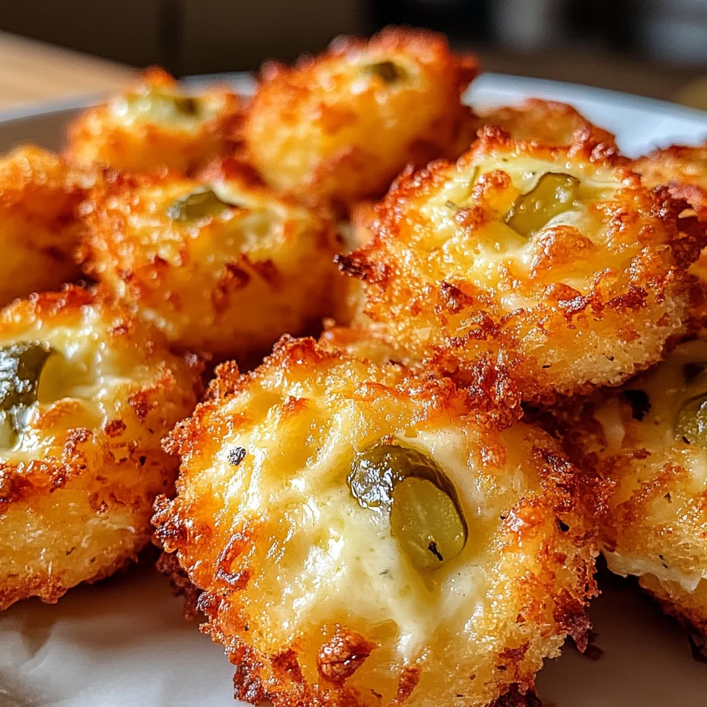 Crispy Pickle Cheese Bites