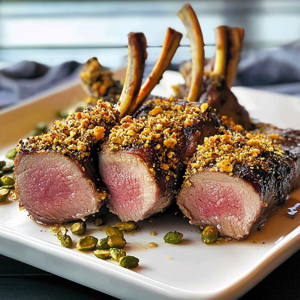 Dijon and Pistachio Crusted Rack of Lamb