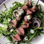 Grilled Lamb Salad with Baby Arugula and Creamy Lemon Vinaigrette