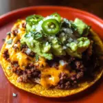How To Make A Mexican Tostada with Refried Beans, Cheese and Chorizo