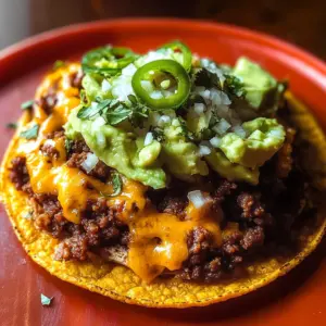 How To Make A Mexican Tostada with Refried Beans, Cheese and Chorizo
