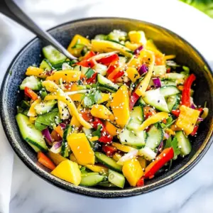 Mango Cucumber Summer Slaw