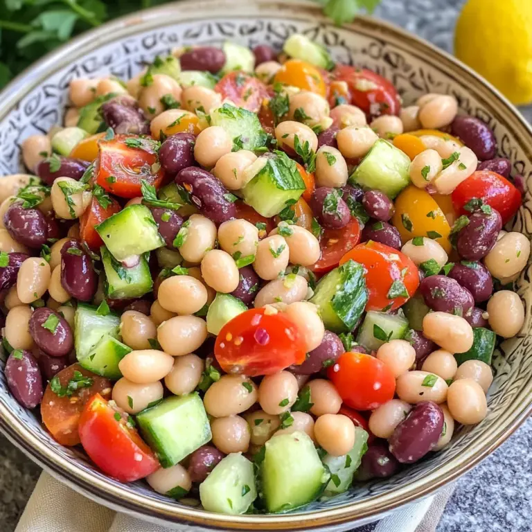 Mediterranean Bean Salad: Easy, Healthy & Flavorful Recipe
