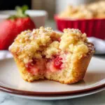 Quick Strawberry Muffins with Crumble Topping