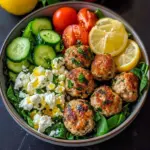 Quick & Healthy Mediterranean Turkey Meatball Bowl