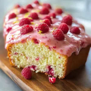 Raspberry Glazed Key Lime Cake