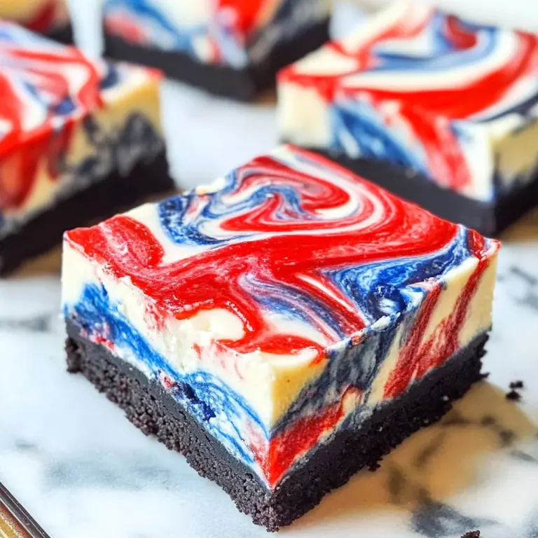 Red White and Blue Cheesecake Bars Recipe