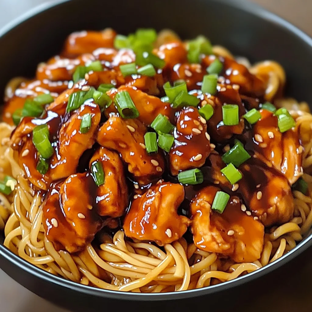 Sticky Garlic Chicken Noodles: A Flavorful Twist on Comfort Food