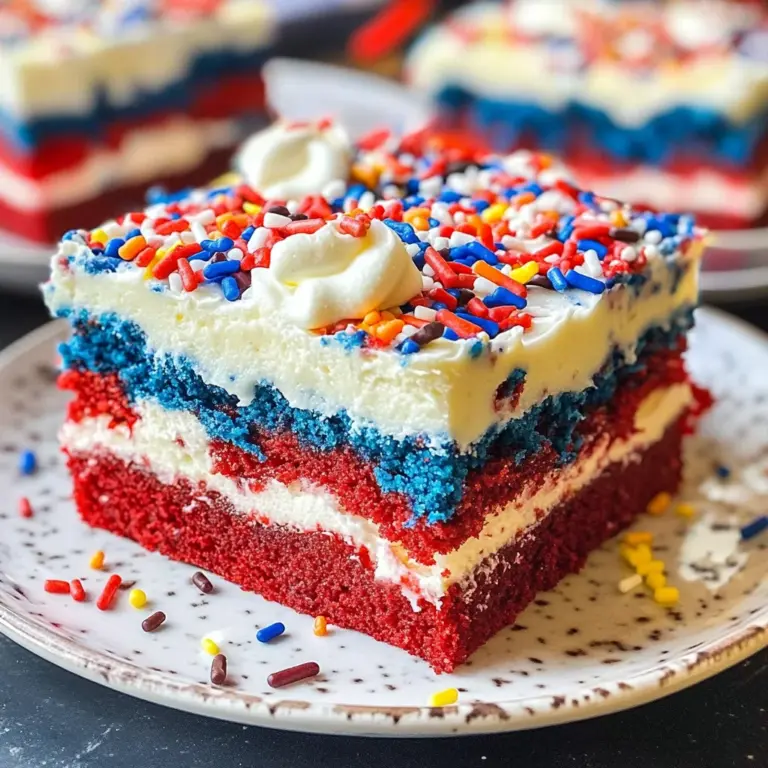 Red, White And Blue Dessert Bars