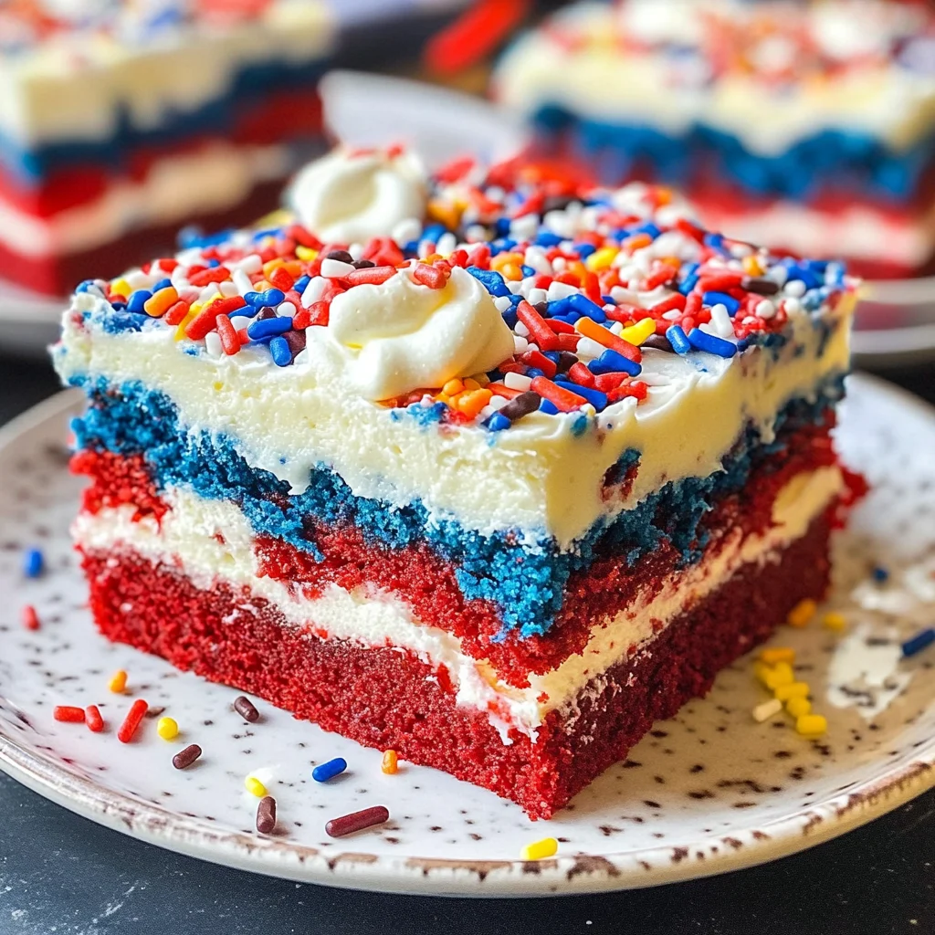 Red, White And Blue Dessert Bars