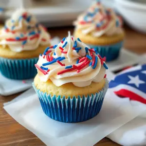 Red White and Blue Cupcakes