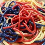 Red White and Blue Spaghetti