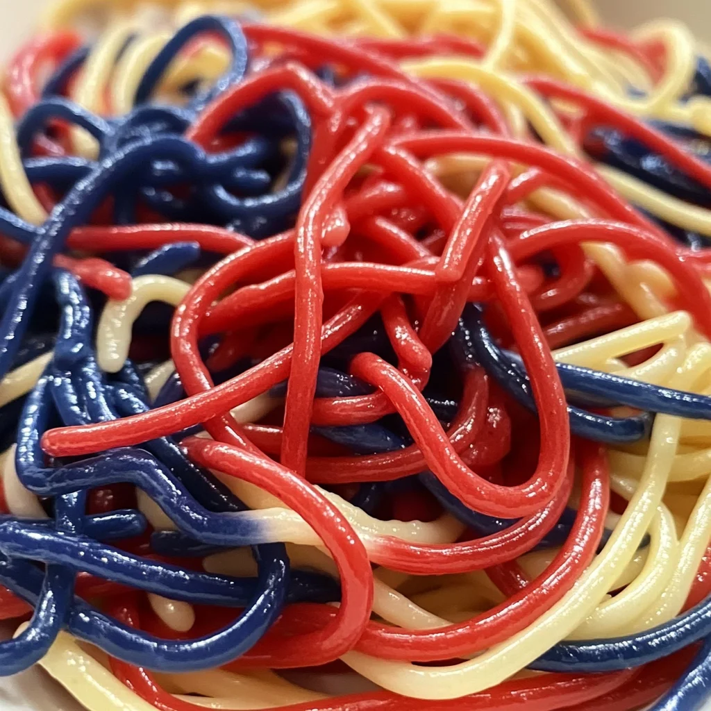 Red White and Blue Spaghetti