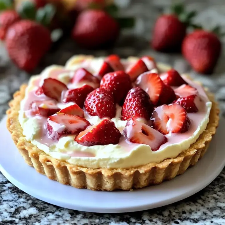 Strawberry Tart Recipe with Lemon Cream Cheese Filling